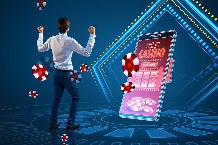 Dealer live casino sedang melayani pemain secara streaming langsung dengan kualitas tinggi